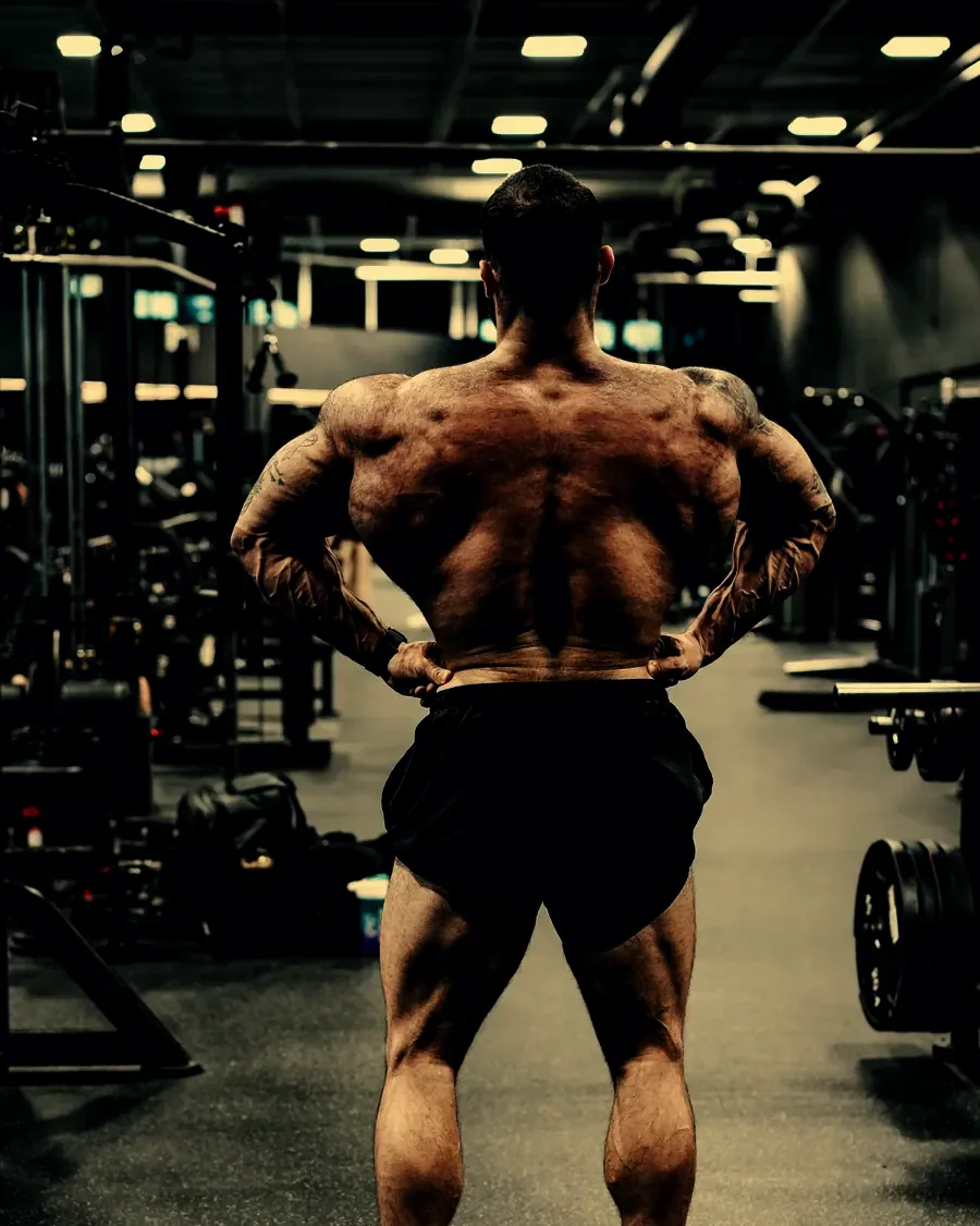 Justin holding a rear lat spread